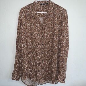 BetaBrand RBG Ruth leopard button down XL